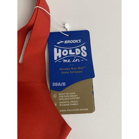 Brooks 38 A/B Dare Strappy Run Jamberry Chafe Free Sports Bra - Picture 3 of 11